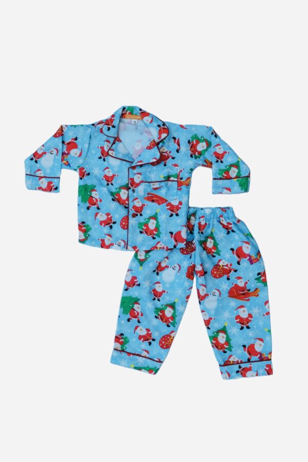 SANTA PRINT SWISS Cotton Printed Night Suit (unisex)
